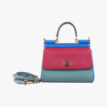 SICILY Red×Blue×Greenish gray Leather 44シシリー レッド×ブルー×グリーニッシュ グレイ レザー 44