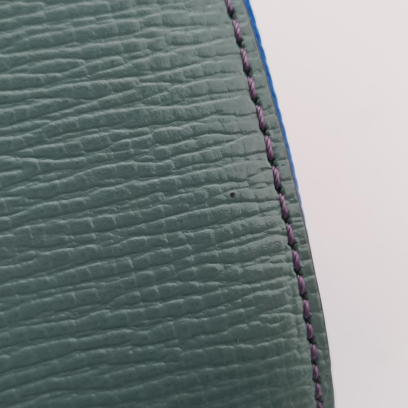 SICILY Red×Blue×Greenish gray Leather 44シシリー レッド×ブルー×グリーニッシュ グレイ レザー 44