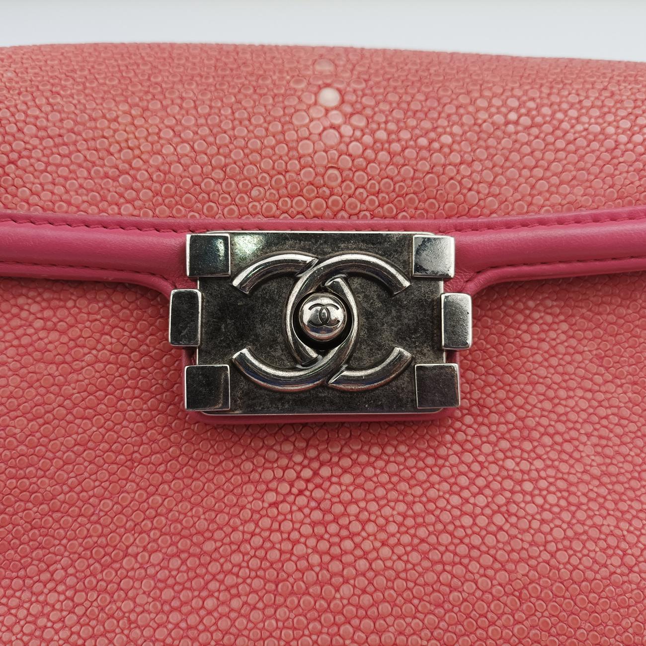 Boy exotic Pink Pearlfish Leather A67198 17067444ボーイエキゾチック ピンク パールフィッシュレザー A67198 17067444