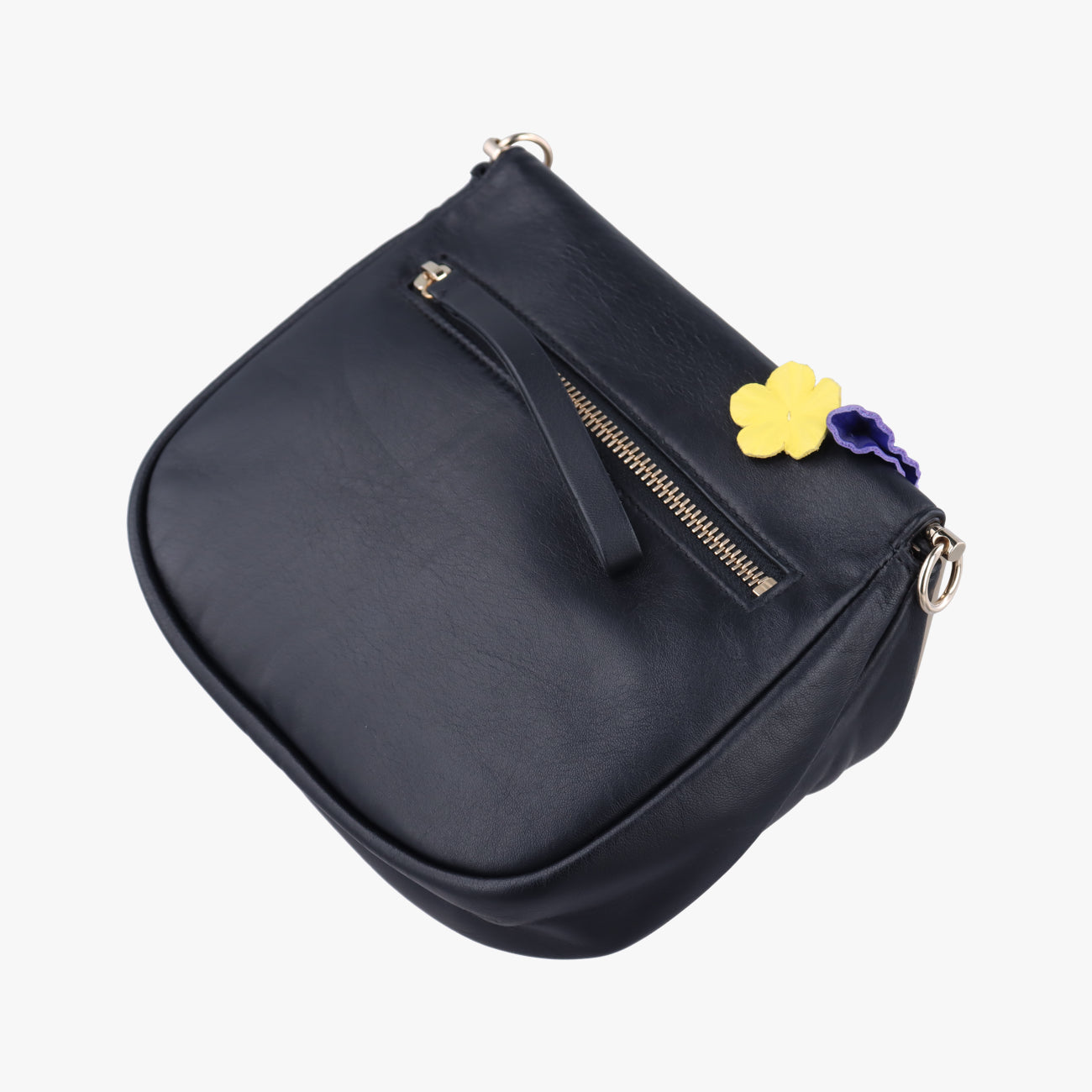 Floral decoration Black×Multicolour Leather CLG980537304792花飾り ブラック×マルチカラー レザー CLG980537304792