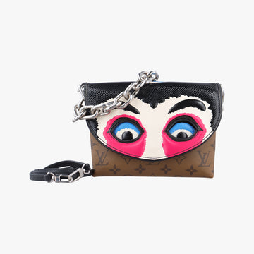 Pochette Kabuki Mask Brown×MARRON×FUCHSIA Monogram Reverse×Epi M43495 DU3127ポシェットカブキマスク モノグラム/ブラウン系×マロン×フューシャ モノグラムリバース×エピ M43495 DU3127