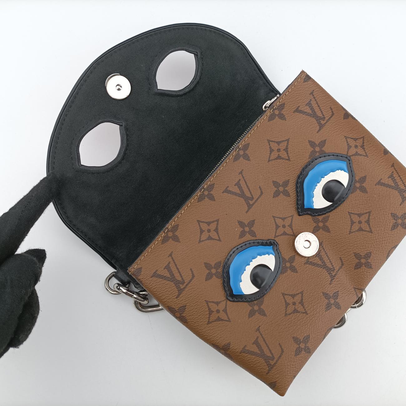 Pochette Kabuki Mask Brown×MARRON×FUCHSIA Monogram Reverse×Epi M43495 DU3127ポシェットカブキマスク モノグラム/ブラウン系×マロン×フューシャ モノグラムリバース×エピ M43495 DU3127