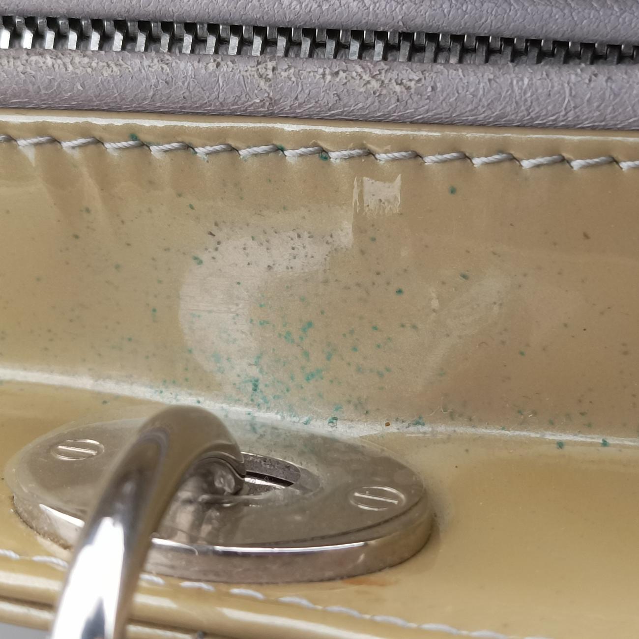 Lady Dior Yellow Patent 16-BO-1100 Aレディディオール ラージ イエロー パテント 16-BO-1100 A