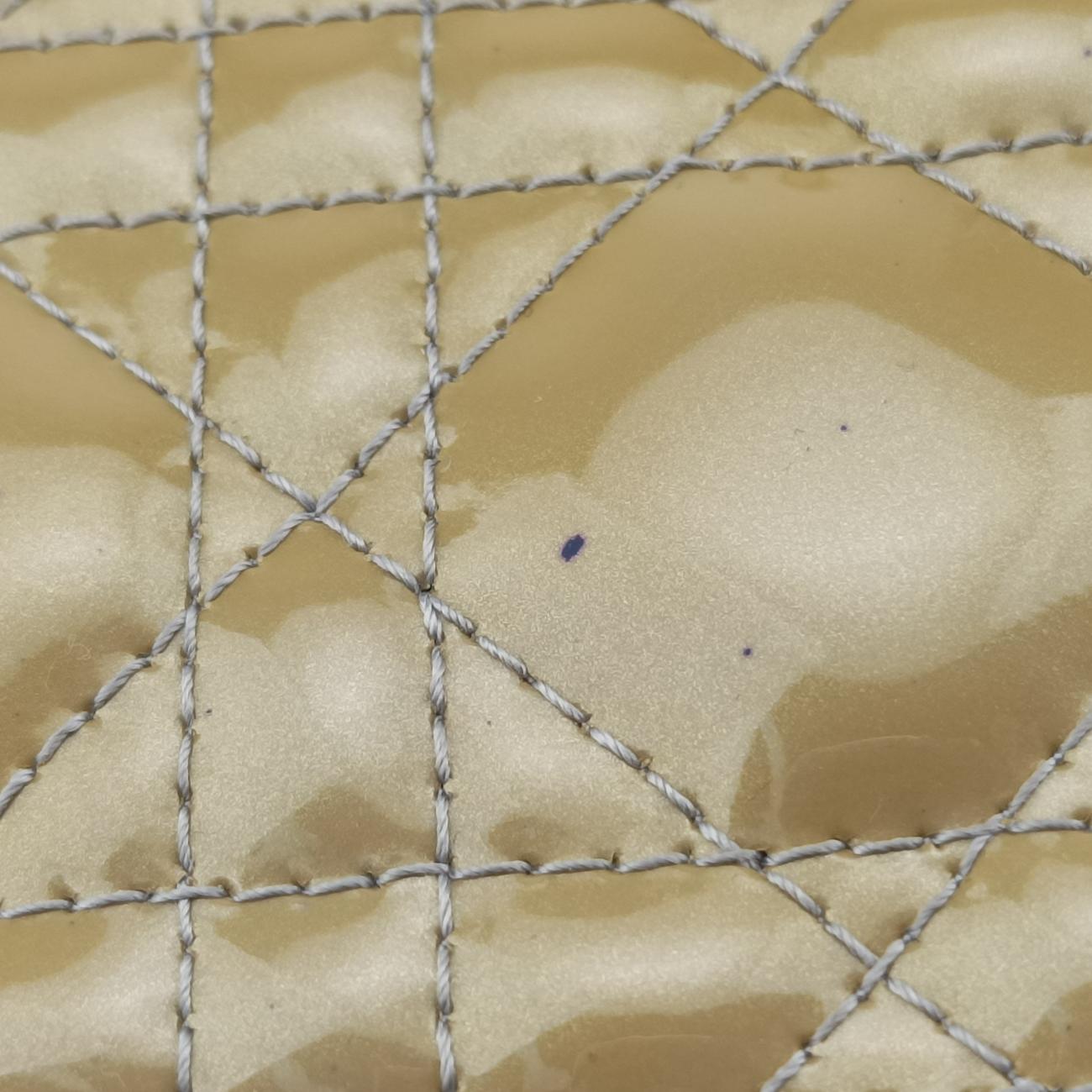 Lady Dior Yellow Patent 16-BO-1100 Aレディディオール ラージ イエロー パテント 16-BO-1100 A