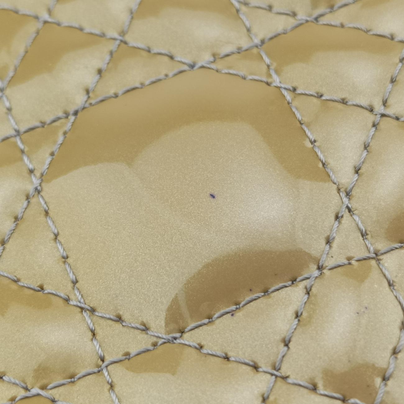 Lady Dior Yellow Patent 16-BO-1100 Aレディディオール ラージ イエロー パテント 16-BO-1100 A