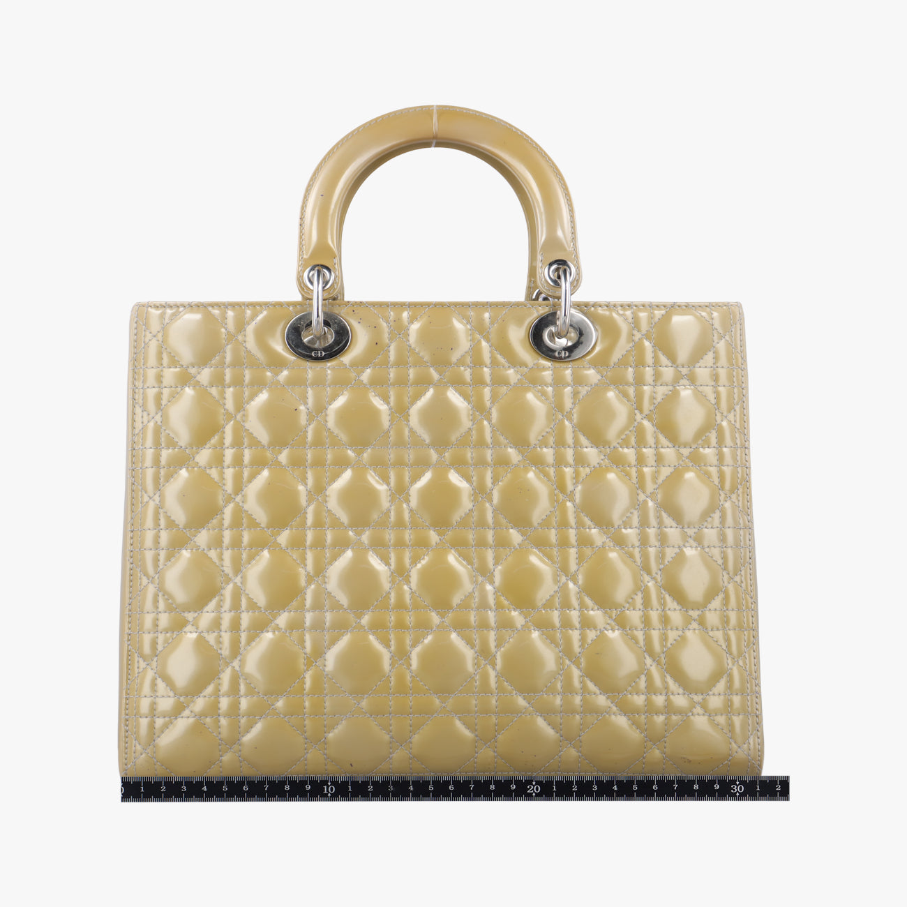 Lady Dior Yellow Patent 16-BO-1100 Aレディディオール ラージ イエロー パテント 16-BO-1100 A