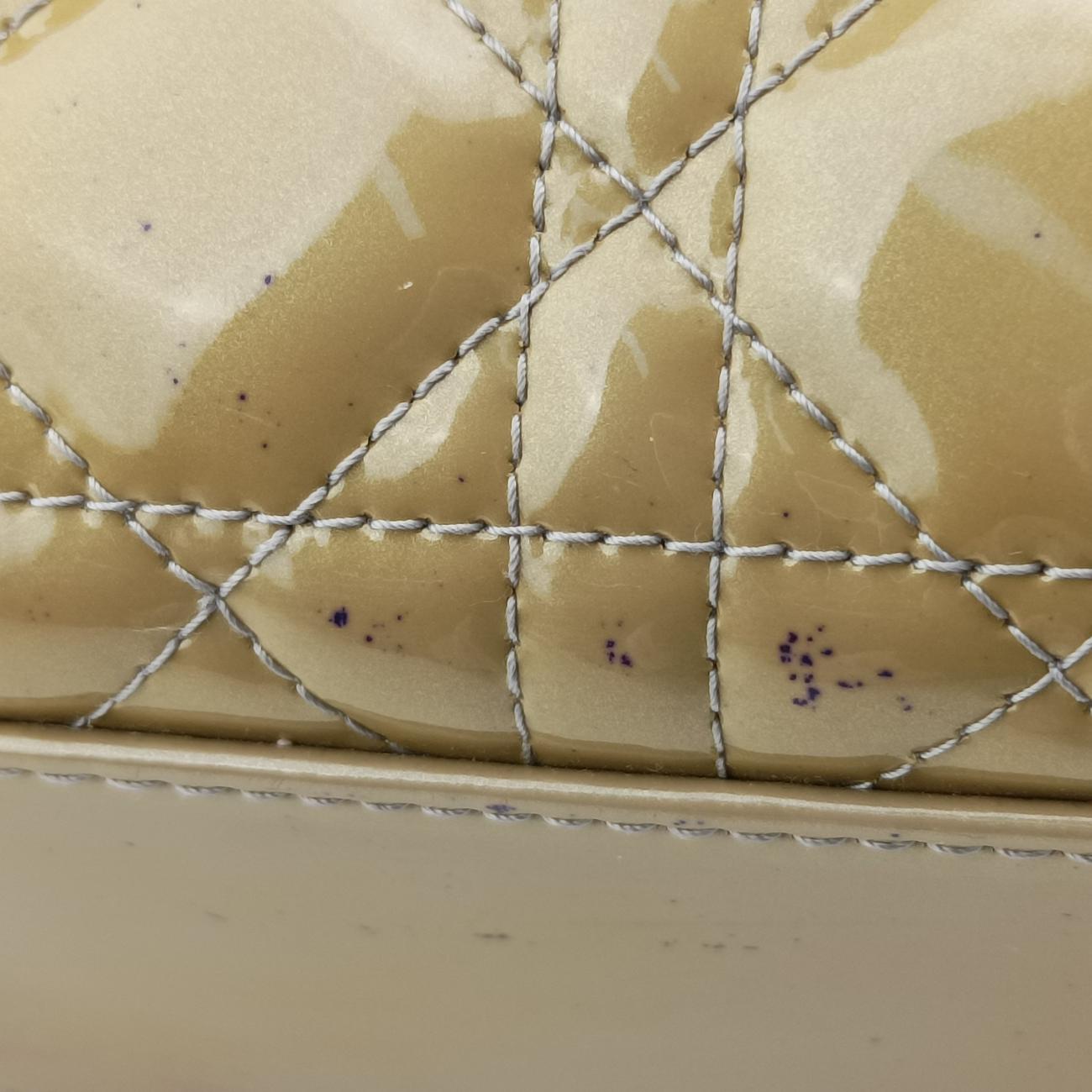 Lady Dior Yellow Patent 16-BO-1100 Aレディディオール ラージ イエロー パテント 16-BO-1100 A