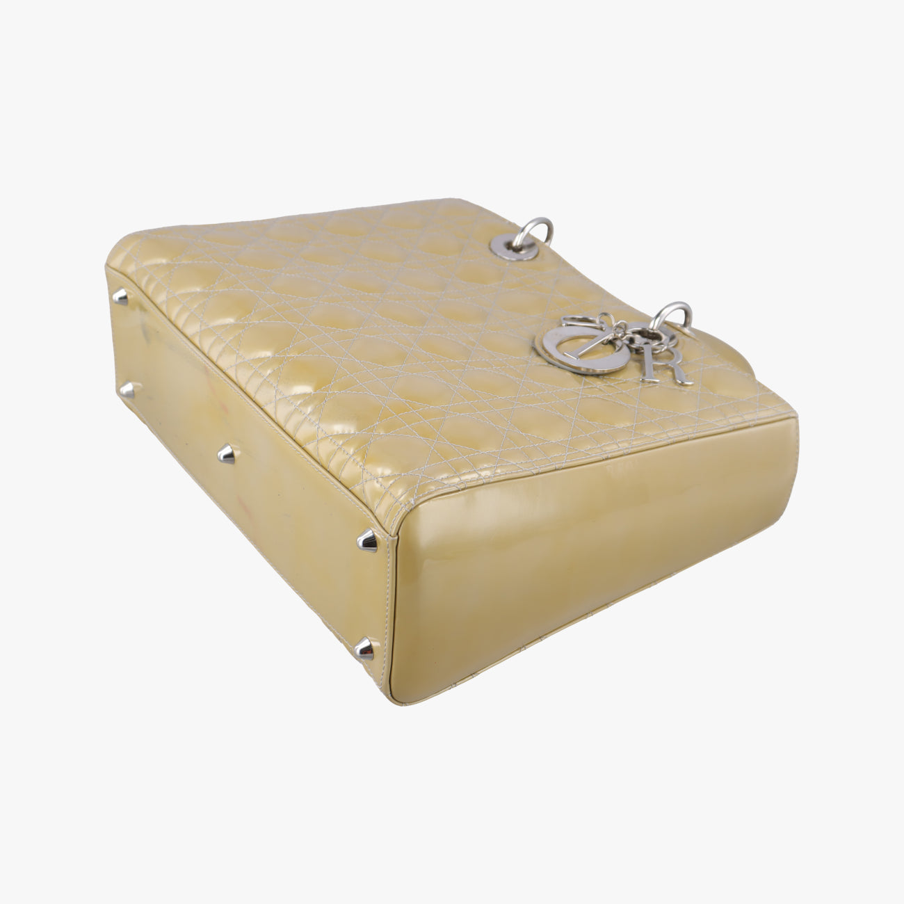 Lady Dior Yellow Patent 16-BO-1100 Aレディディオール ラージ イエロー パテント 16-BO-1100 A