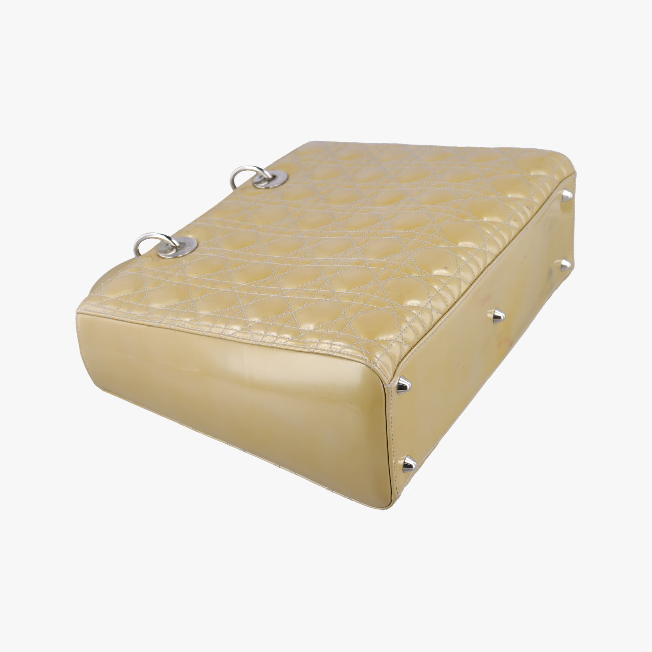 Lady Dior Yellow Patent 16-BO-1100 Aレディディオール ラージ イエロー パテント 16-BO-1100 A