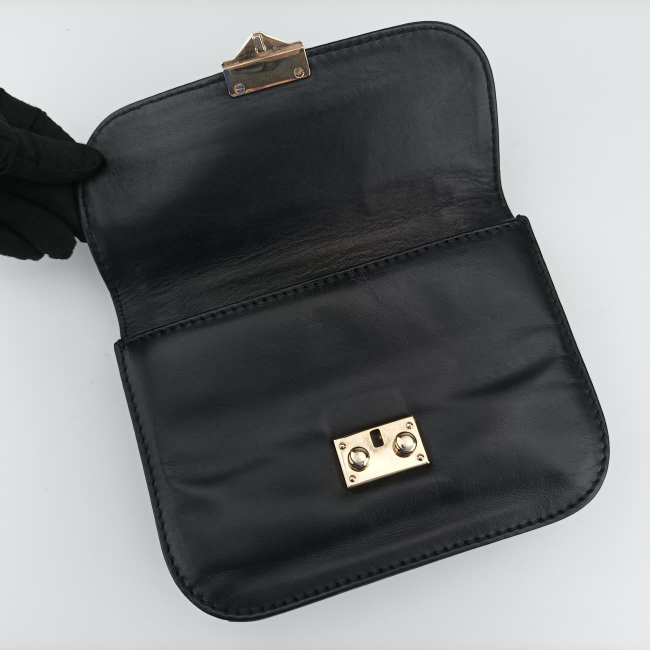 Rockstud Glam Lock Black Leather BS-C312VIT3ロックスタッズグラムロックスモール ブラック レザー BS-C312VIT3