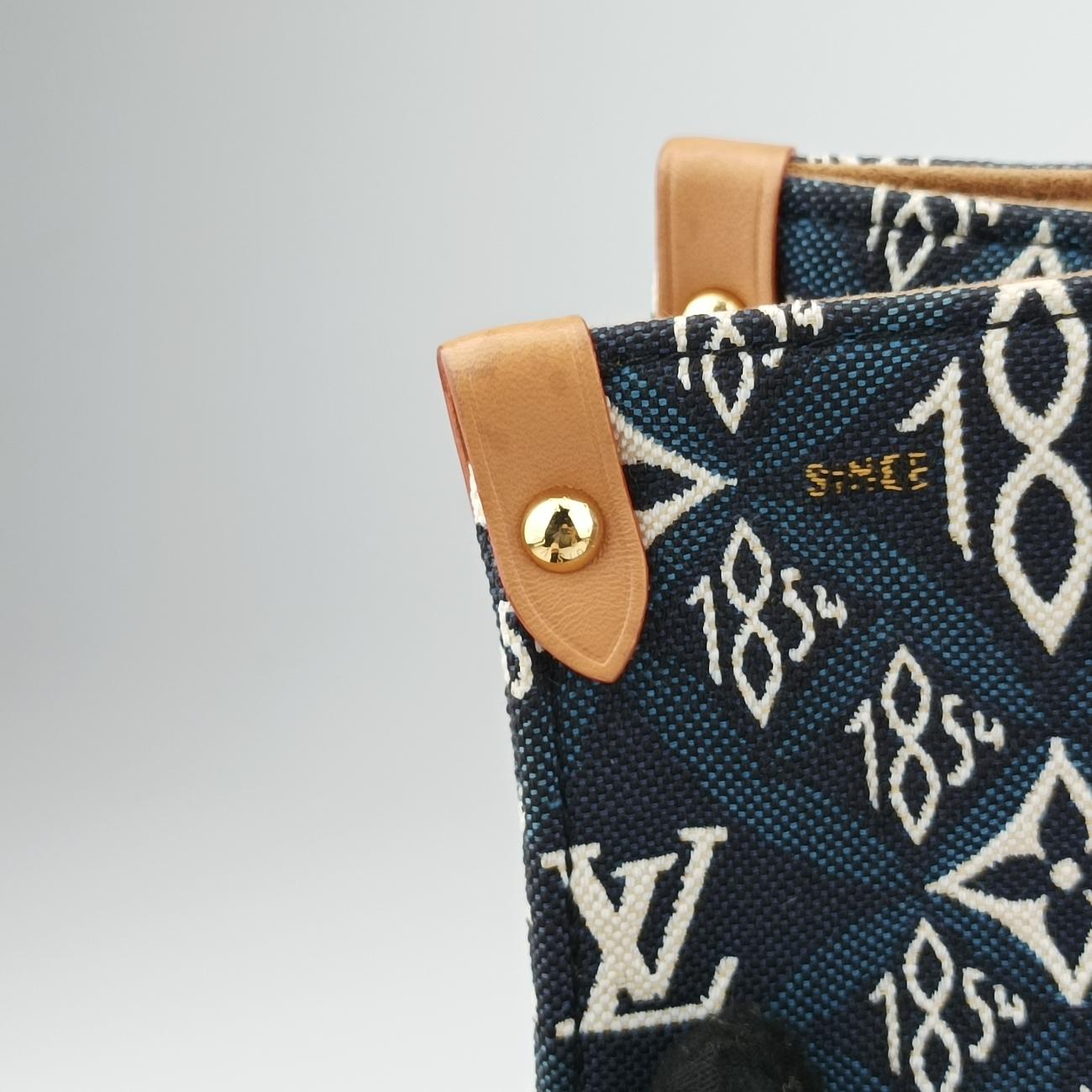 On the Go 1854 MM Navy×White×Beige monogram jacquard M57396 FL4270オンザゴー1854 MM ネイビー×ホワイト×ベージュ モノグラム ジャガード M57396 FL4270