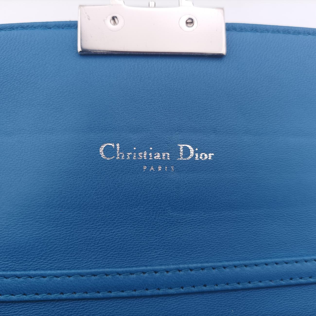 Miss Dior Cannage Blue lambskin 26-MA-0164ミス ディオール カナージュ ブルー ラムスキン 26-MA-0164