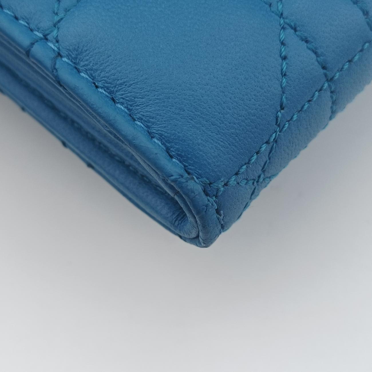 Miss Dior Cannage Blue lambskin 26-MA-0164ミス ディオール カナージュ ブルー ラムスキン 26-MA-0164