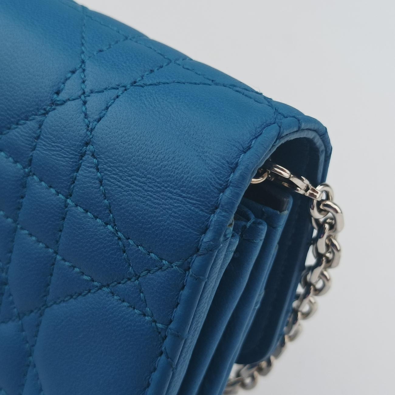 Miss Dior Cannage Blue lambskin 26-MA-0164ミス ディオール カナージュ ブルー ラムスキン 26-MA-0164