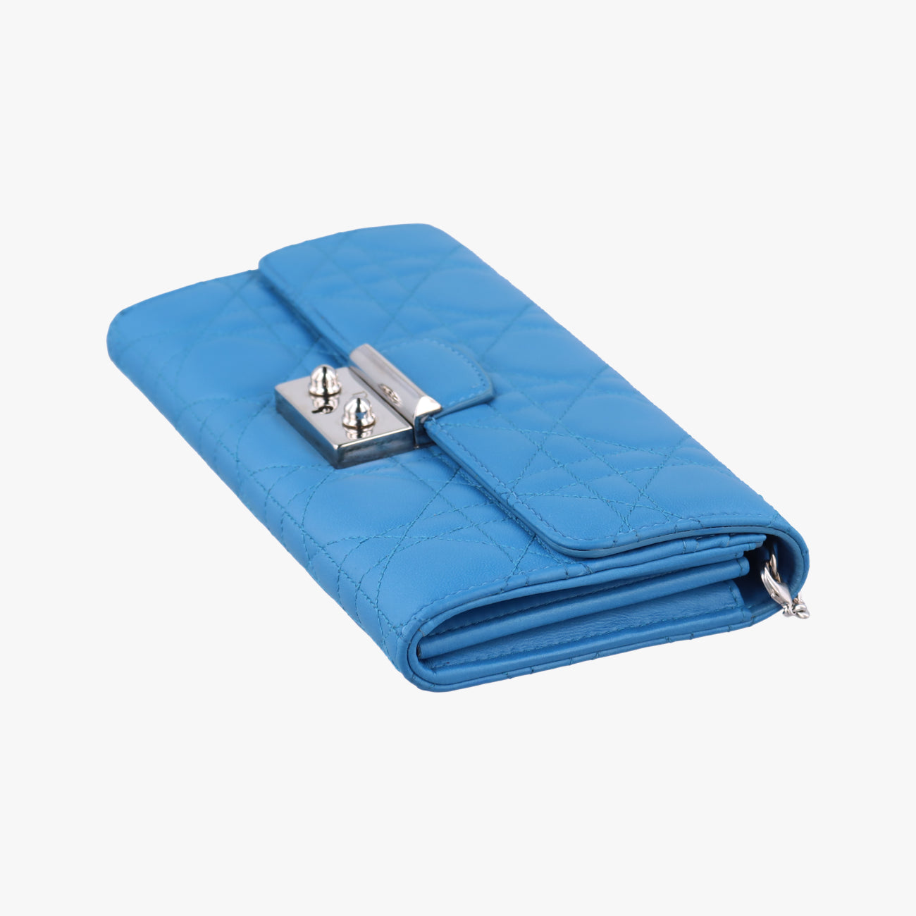 Miss Dior Cannage Blue lambskin 26-MA-0164ミス ディオール カナージュ ブルー ラムスキン 26-MA-0164