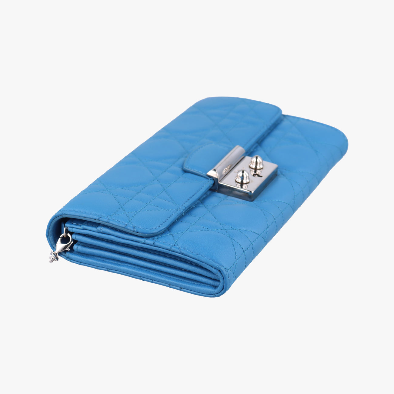 Miss Dior Cannage Blue lambskin 26-MA-0164ミス ディオール カナージュ ブルー ラムスキン 26-MA-0164