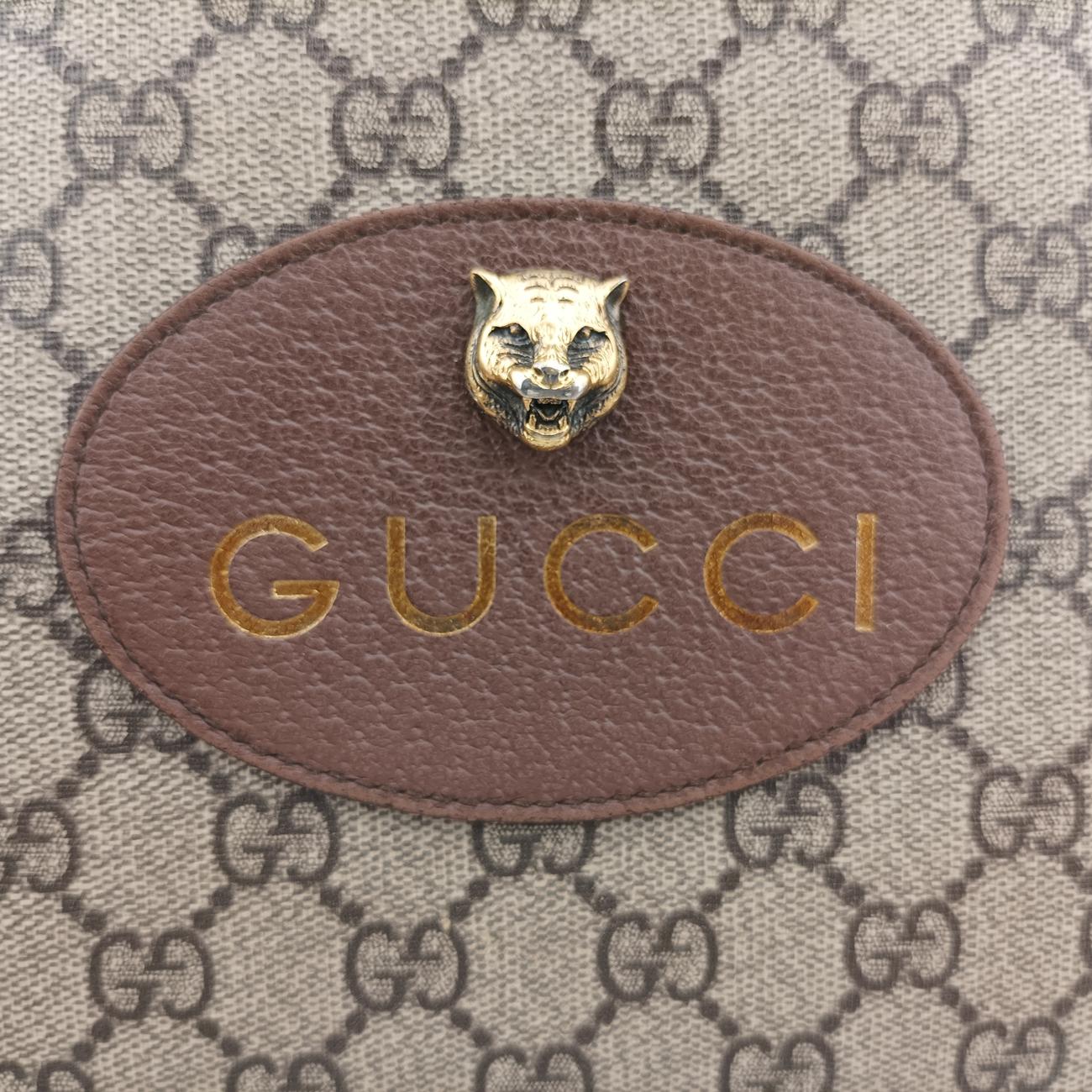 GG Supreme Brown PVC coated canvas 473956 GGスプリーム ブラウン PVCコーティングキャンバス 473956 