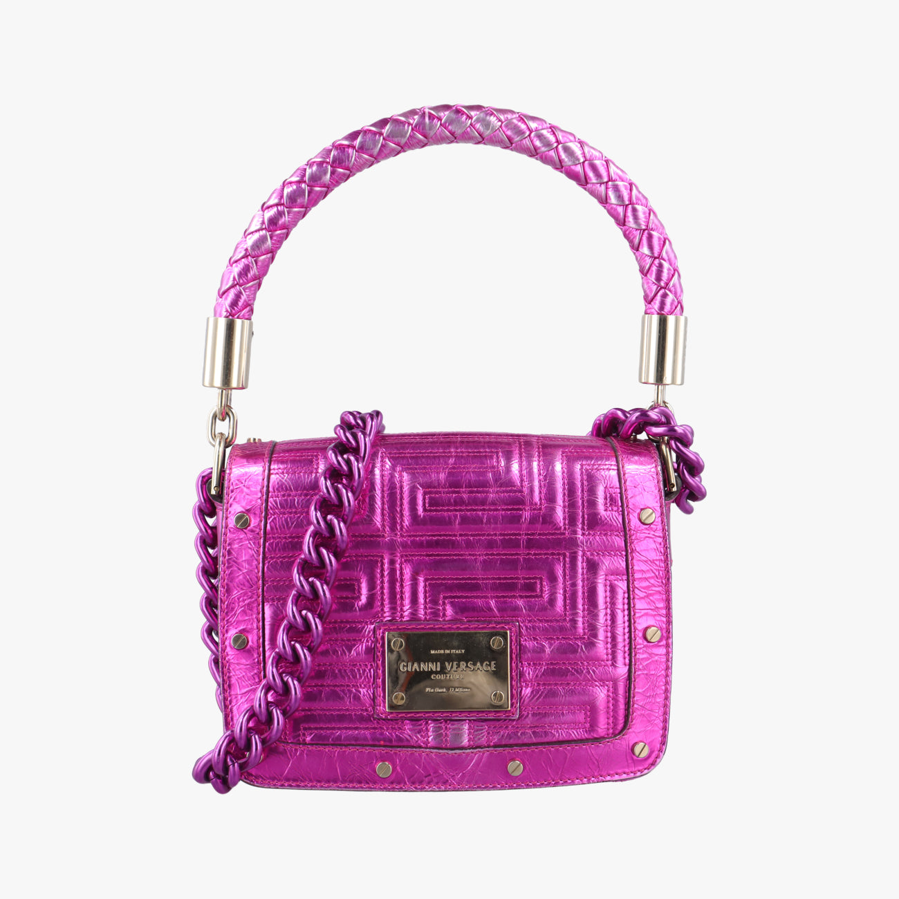 Gianni Versace Pink Leather ジャンニ ヴェルサーチ ピンク レザー 