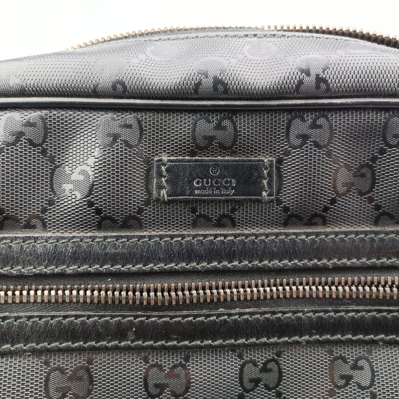 GG Imprime Messenger Black Leather 201448 D5477304GGインプリメ メッセンジャー ブラック レザー 201448 D5477304