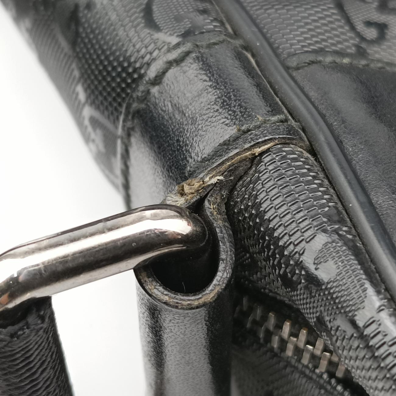 GG Imprime Messenger Black Leather 201448 D5477304GGインプリメ メッセンジャー ブラック レザー 201448 D5477304