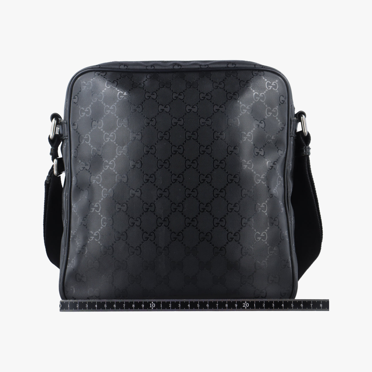 GG Imprime Messenger Black Leather 201448 D5477304GGインプリメ メッセンジャー ブラック レザー 201448 D5477304