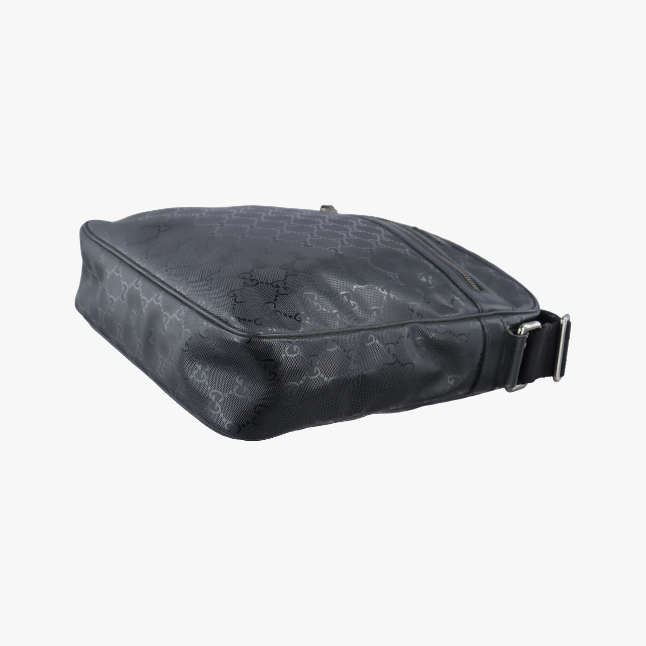 GG Imprime Messenger Black Leather 201448 D5477304GGインプリメ メッセンジャー ブラック レザー 201448 D5477304