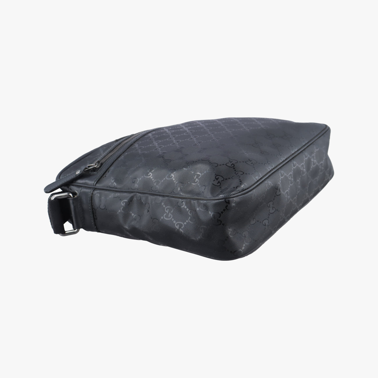 GG Imprime Messenger Black Leather 201448 D5477304GGインプリメ メッセンジャー ブラック レザー 201448 D5477304