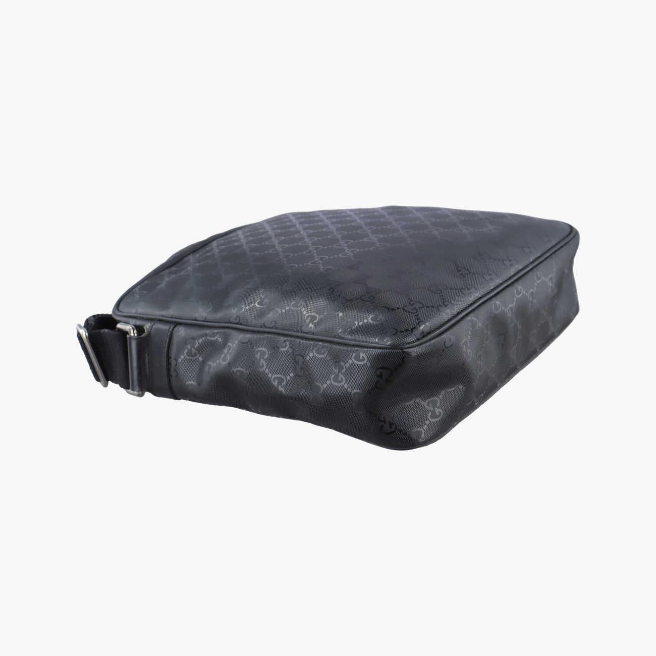 GG Imprime Messenger Black Leather 201448 D5477304GGインプリメ メッセンジャー ブラック レザー 201448 D5477304