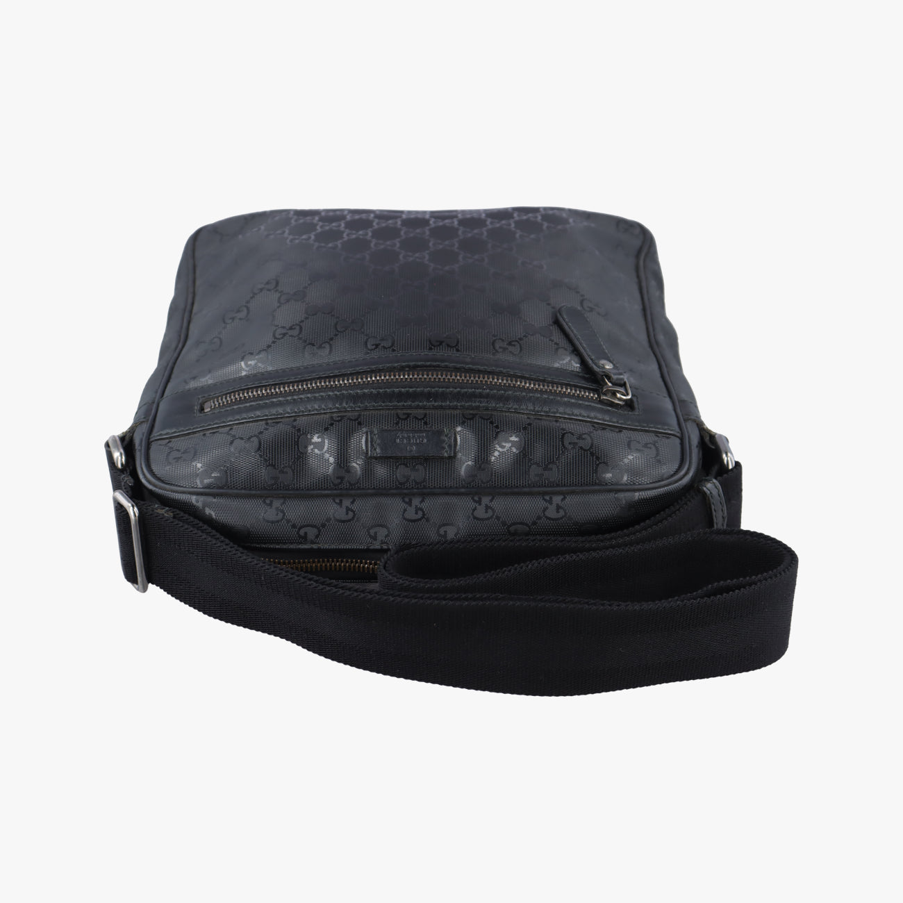 GG Imprime Messenger Black Leather 201448 D5477304GGインプリメ メッセンジャー ブラック レザー 201448 D5477304