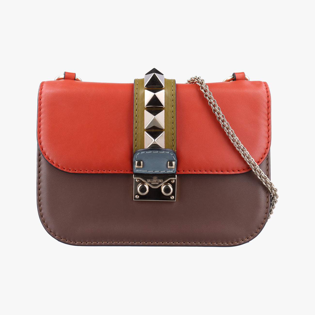 Rockstud Glam Lock Orange x Brown x Yellow x Blue Leather BL-H312VMV3ロックスタッズグラムロック オレンジ×ブラウン×イエロー×ブルー レザー BL-H312VMV3