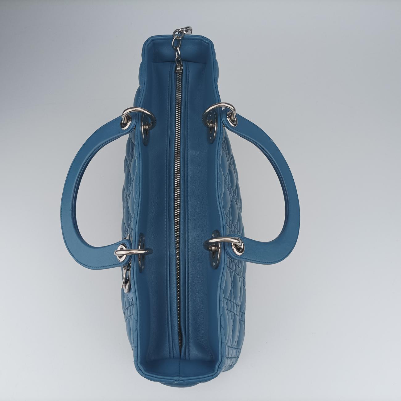 Lady Dior Blue lambskin 04-MA-1101レディディオール ブルー ラムスキン 04-MA-1101