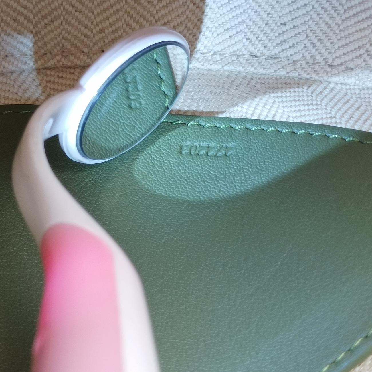 Luna Avocado Green×beige Leather×Canvas 272203ルナ アボカドグリーン×ベージュ レザー×キャンバス 272203