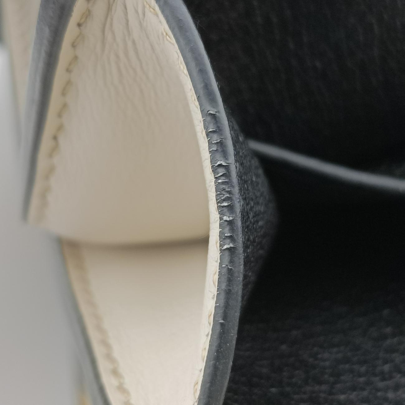 Cahier Black×white Leather 1BD045 25カイエ ブラック×ホワイト レザー 1BD045 25