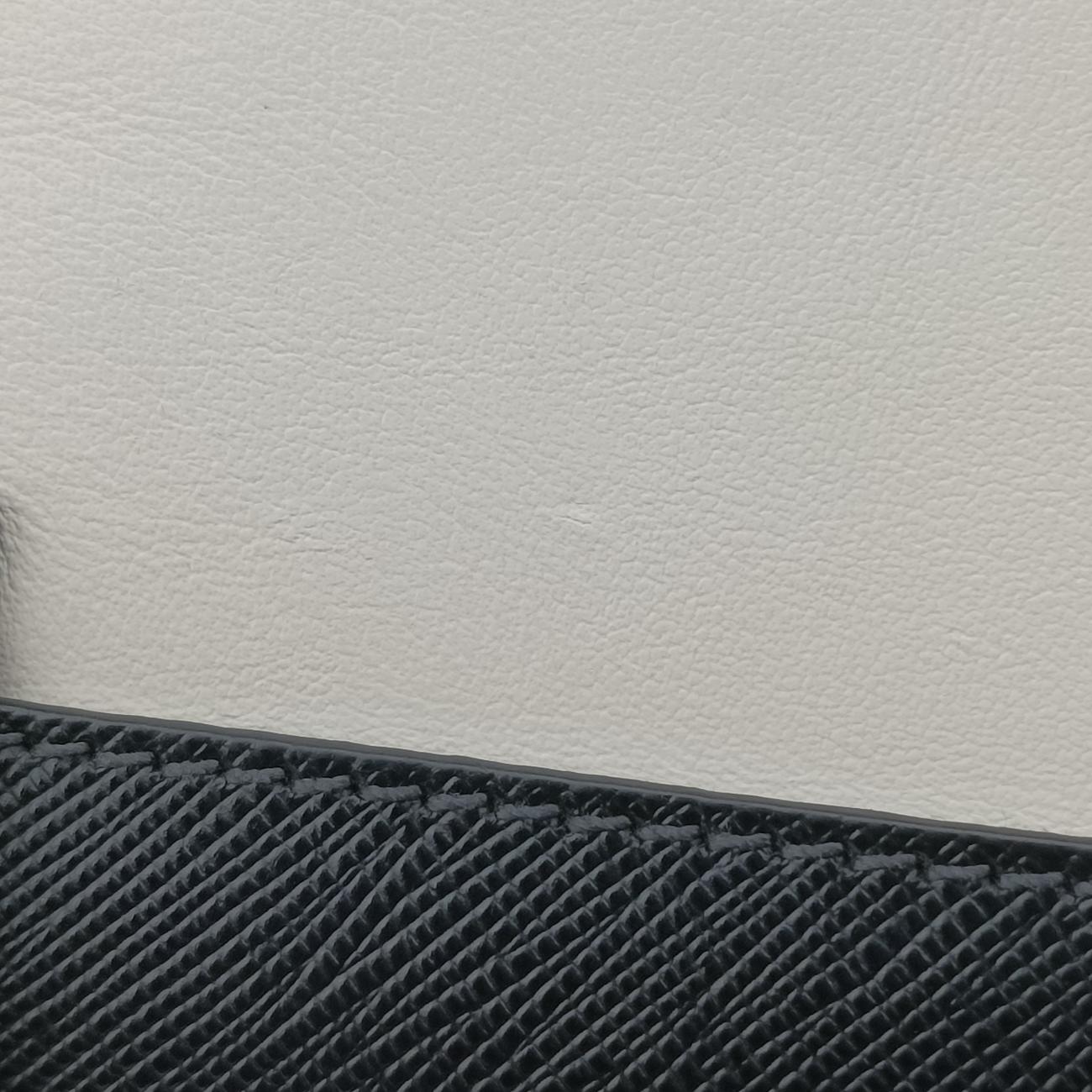 Cahier Black×white Leather 1BD045 25カイエ ブラック×ホワイト レザー 1BD045 25