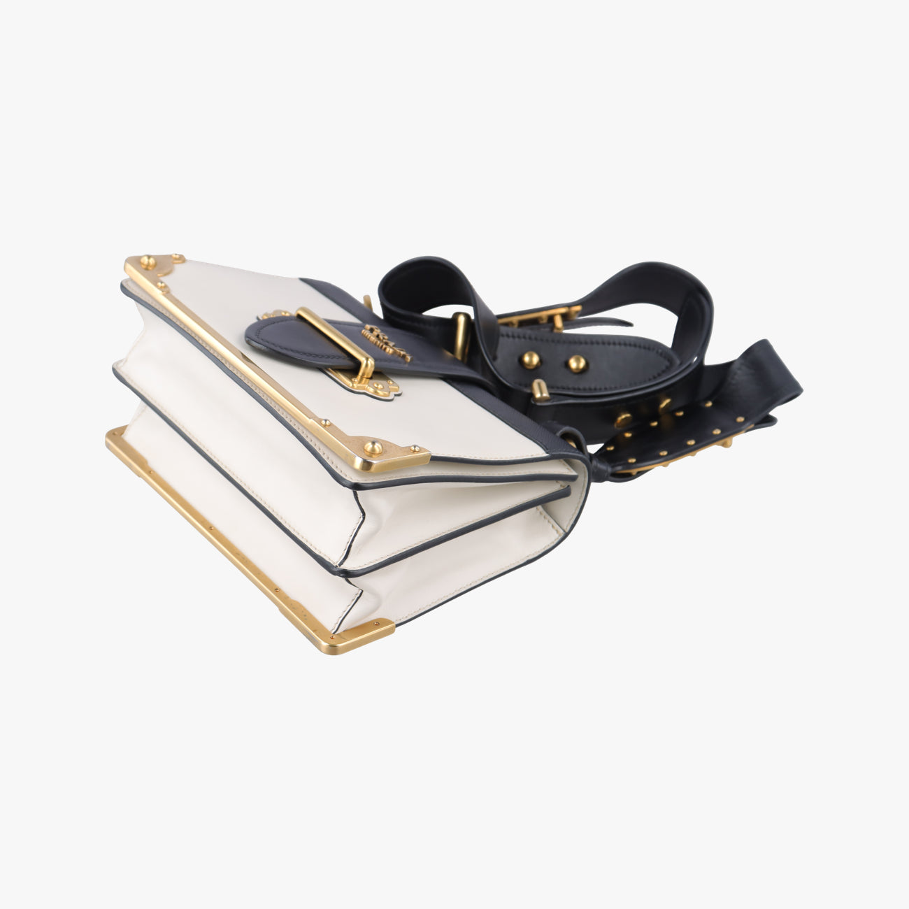 Cahier Black×white Leather 1BD045 25カイエ ブラック×ホワイト レザー 1BD045 25