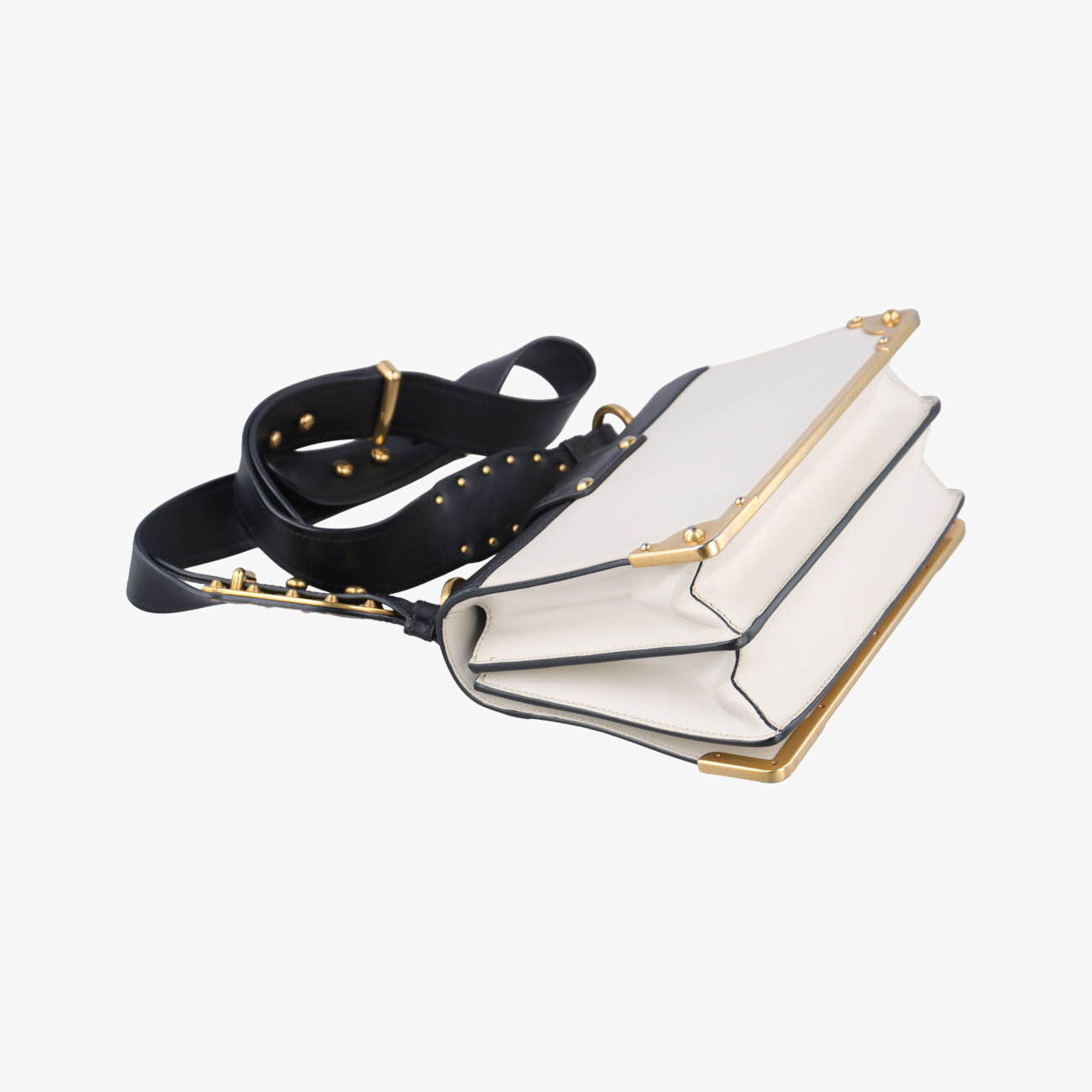 Cahier Black×white Leather 1BD045 25カイエ ブラック×ホワイト レザー 1BD045 25