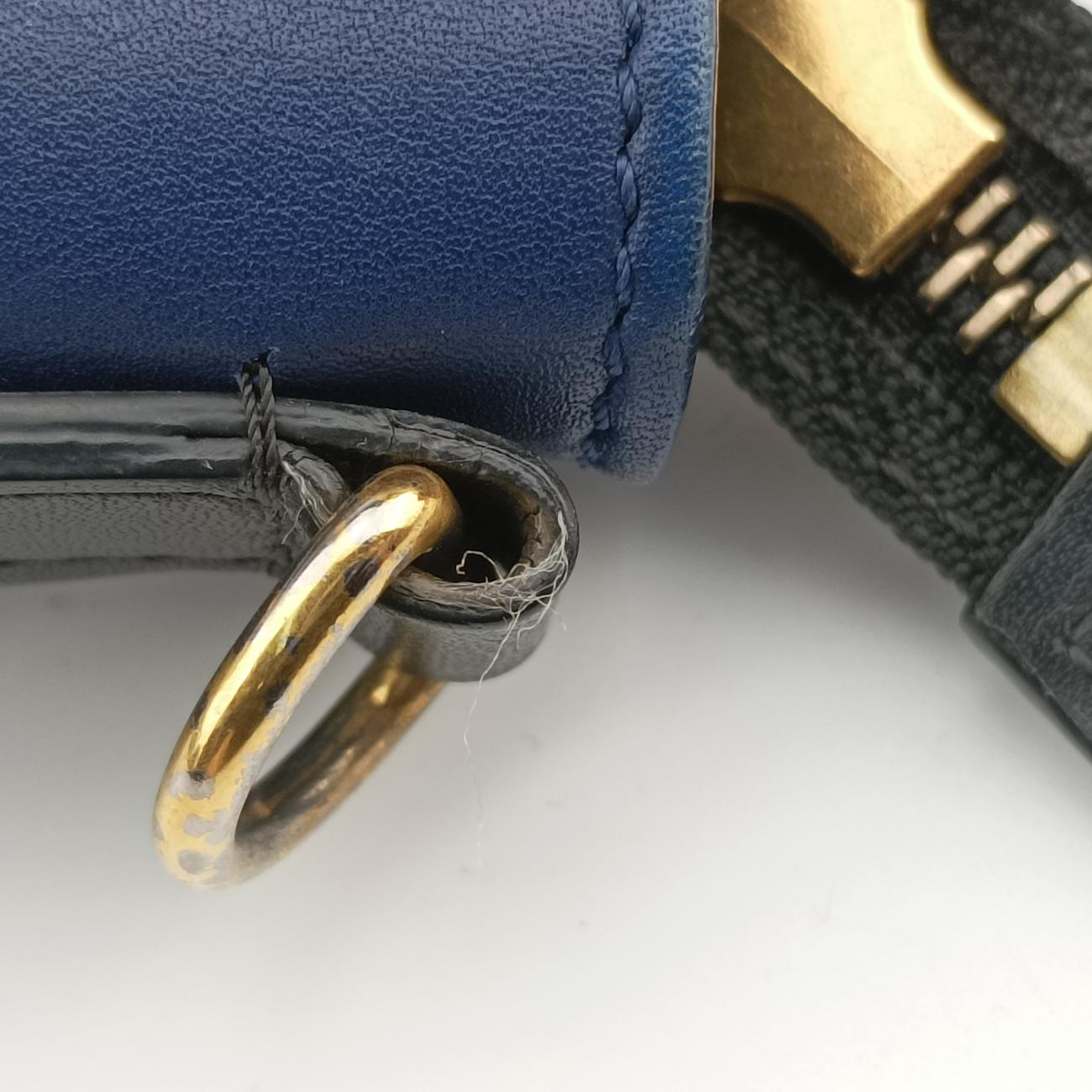 luggage nano shopper Black x Blue x Green Leather U-AT-4194 U-CU-5114ラゲージナノショッパー ブラック×ブルー×グリーン レザー U-AT-4194 U-CU-5114