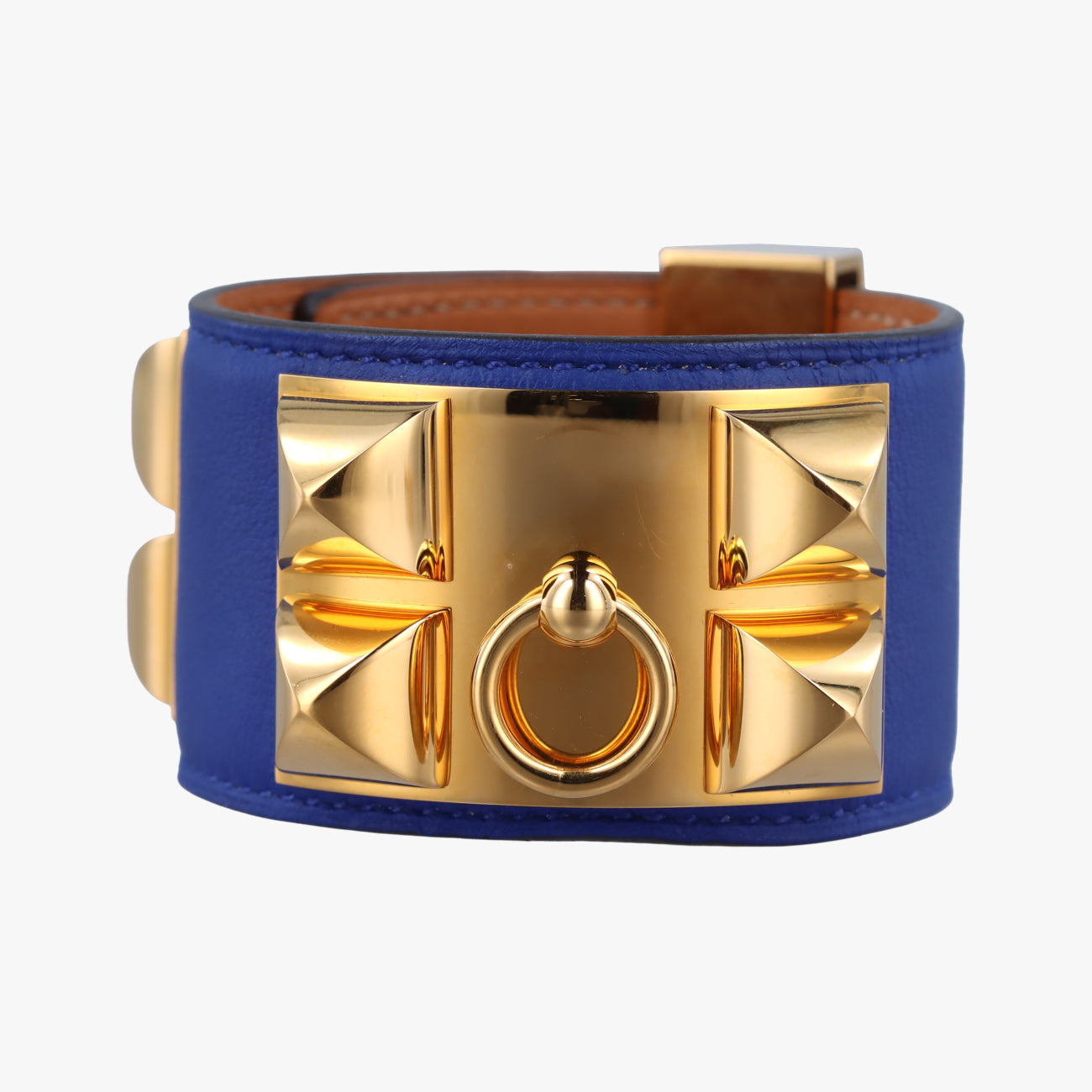 Collier de Chien Blue×golden Leather × GP S ▢O Rコリエ ド シアン ブルー×ゴールド レザー×GP S ▢O R