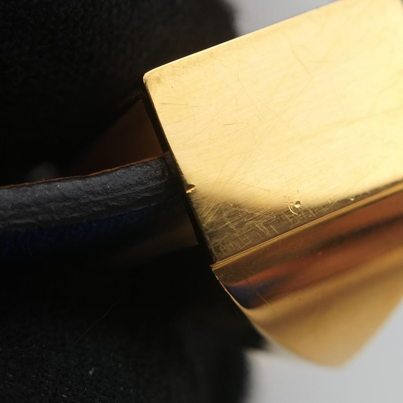 Collier de Chien Blue×golden Leather × GP S ▢O Rコリエ ド シアン ブルー×ゴールド レザー×GP S ▢O R