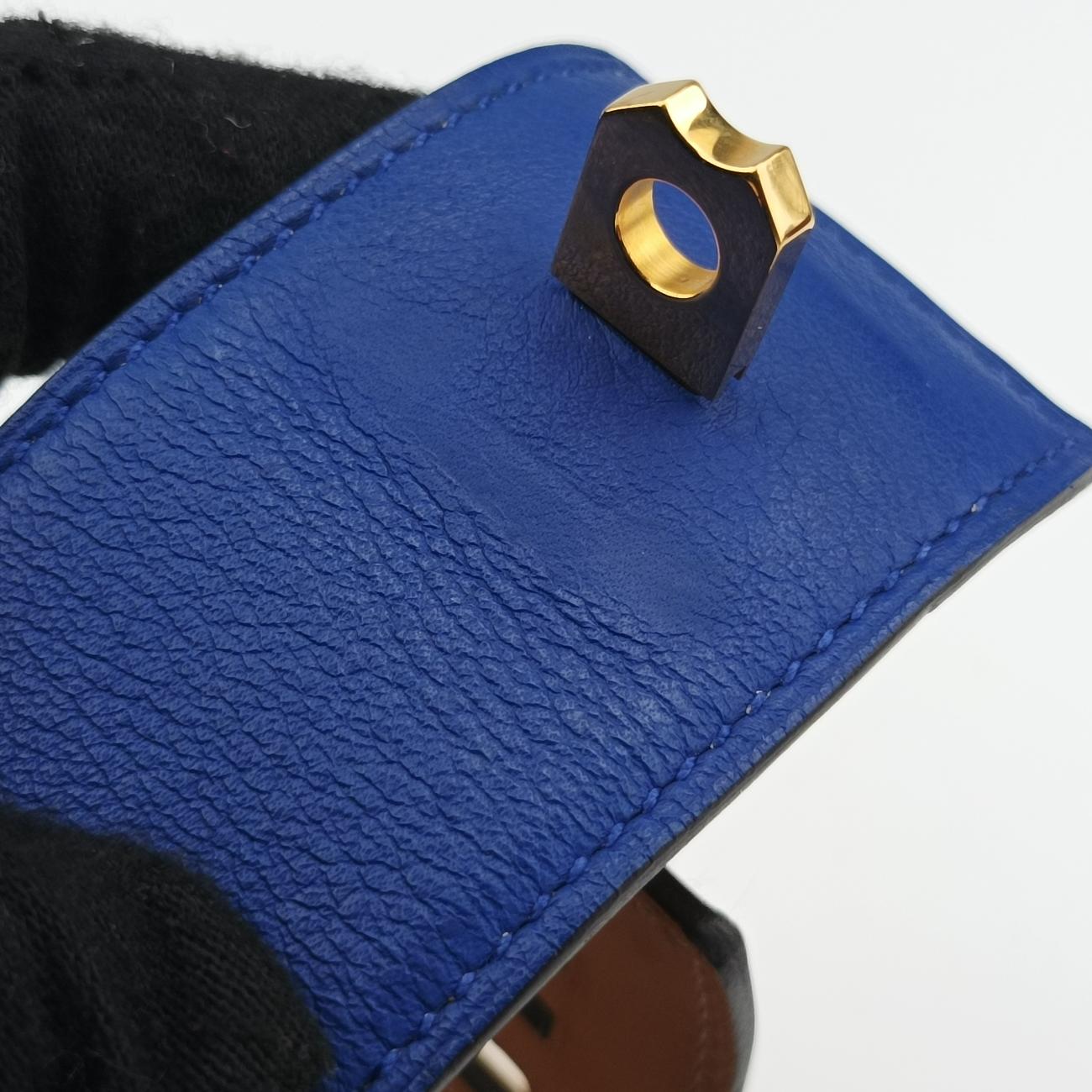 Collier de Chien Blue×golden Leather × GP S ▢O Rコリエ ド シアン ブルー×ゴールド レザー×GP S ▢O R