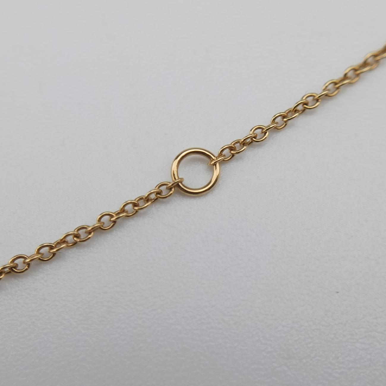 T Diamond & Mother Of Pearl Circle Pendant Blue×golden AU750 T トゥー ダイヤモンド＆マザーオブパール サークル ペンダント ブルー×ゴールド AU750 