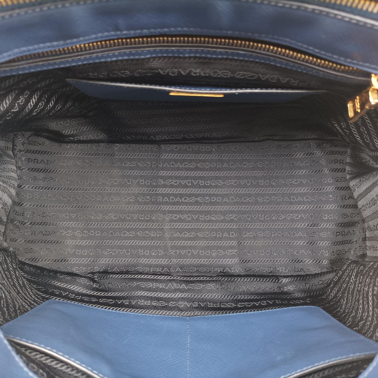 Galleria Blue x black SAFFIANO Leather B1874A 14/Gガレリア ブルー x ブラック サフィアーノレザー B1874A 14/G