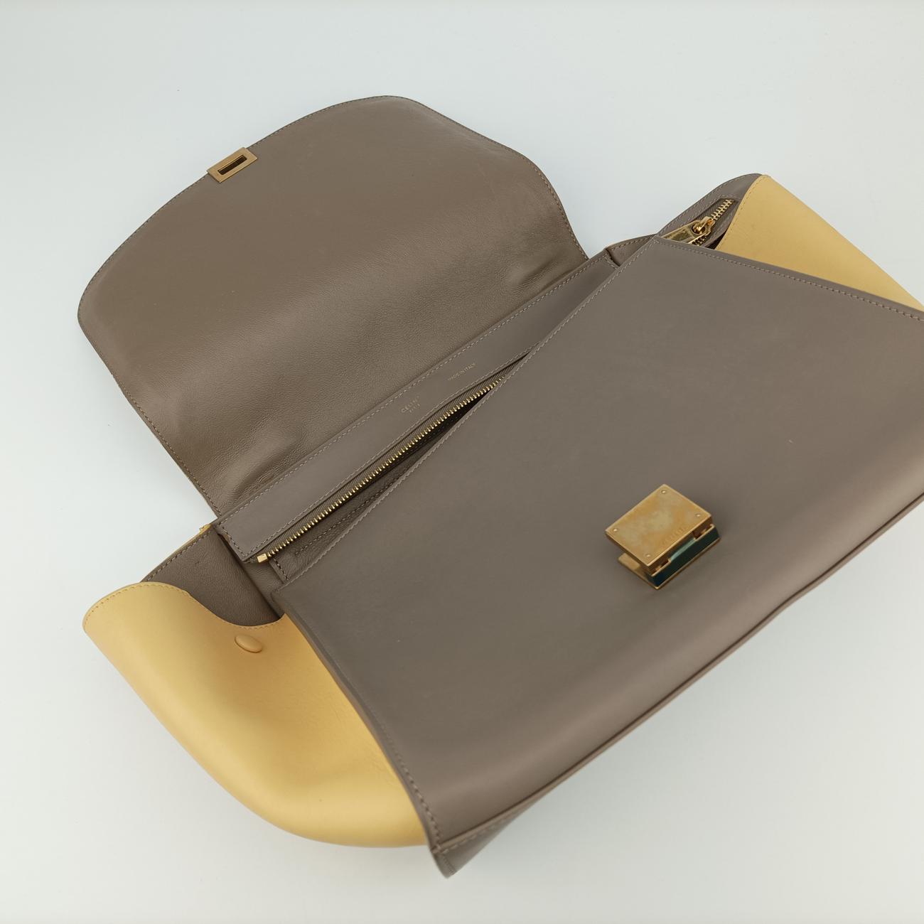 Trapèze Yellow x ivory x gray Leather S-CE-1103トラペーズ イエロー×アイボリー×グレー レザー S-CE-1103