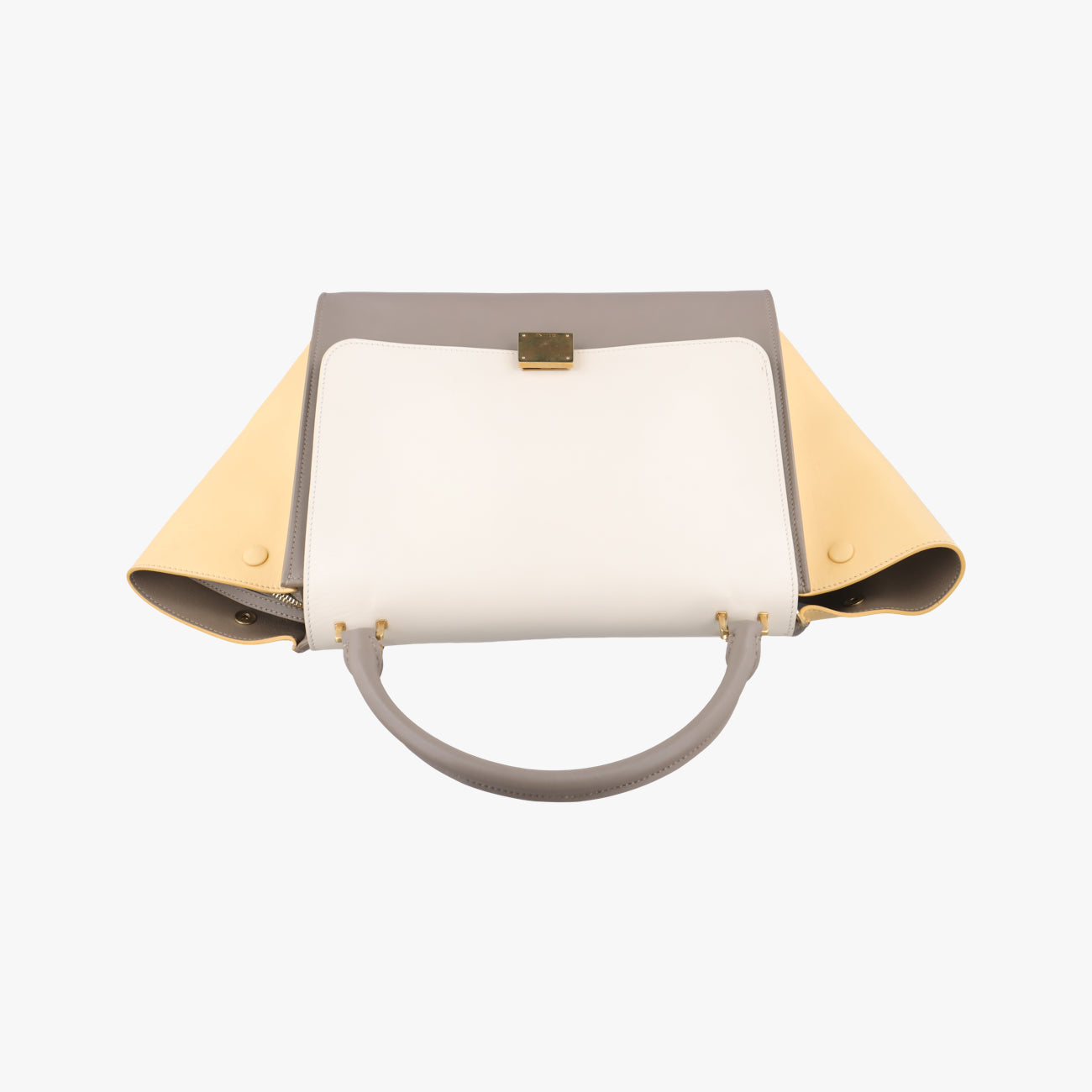 Trapèze Yellow x ivory x gray Leather S-CE-1103トラペーズ イエロー×アイボリー×グレー レザー S-CE-1103