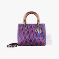 Lady Dior purple×orange Leather 15-BO-1121レディディオール パープル×オレンジ レザー 15-BO-1121