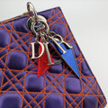 Lady Dior purple×orange Leather 15-BO-1121レディディオール パープル×オレンジ レザー 15-BO-1121