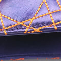 Lady Dior purple×orange Leather 15-BO-1121レディディオール パープル×オレンジ レザー 15-BO-1121