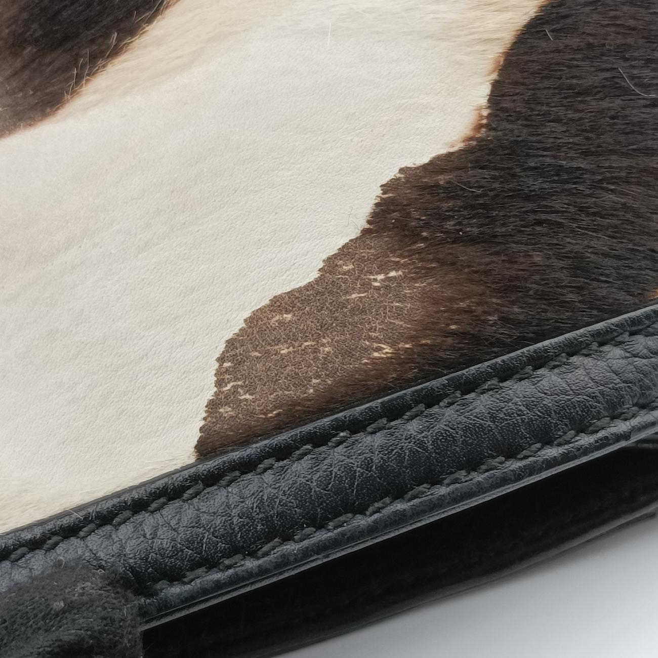 bamboo shopper Beige x Black x White ponyhair 323658 H016653138バンブーショッパー ベージュ x ブラック x ホワイト ハラコ 323658 H016653138