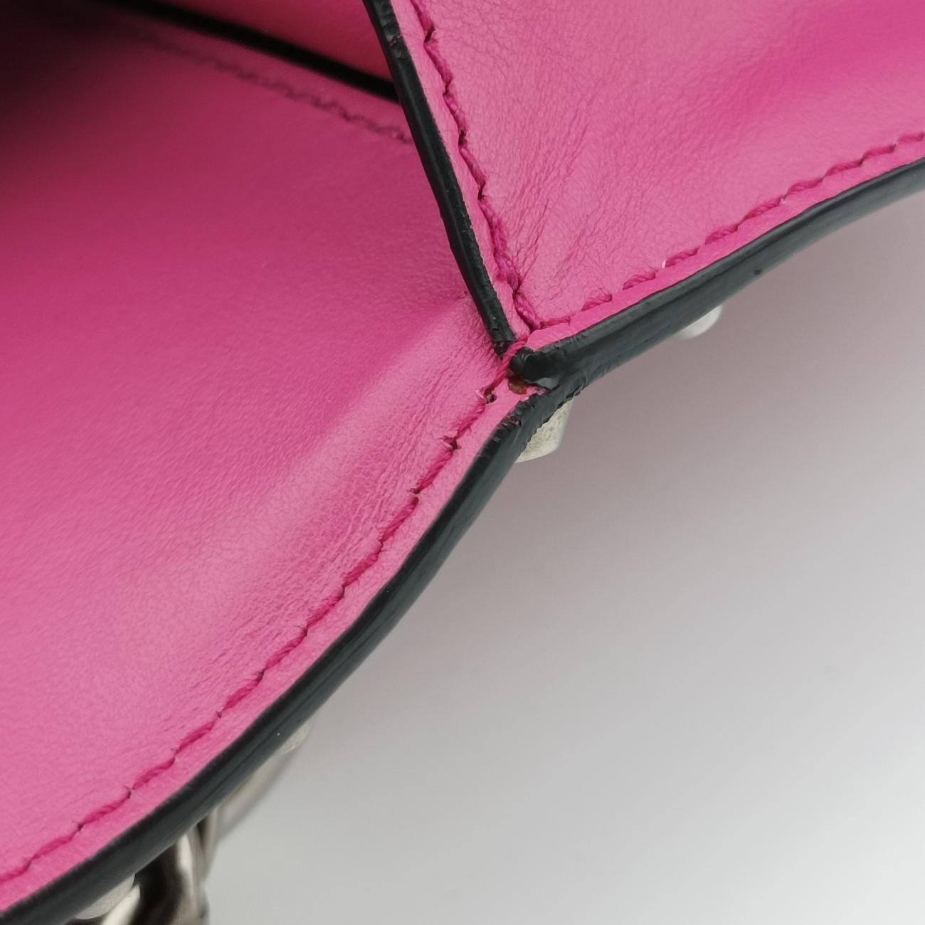 Cahier pink×Black Leather 1BH018 25カイエ ピンク×ブラック レザー 1BH018 25