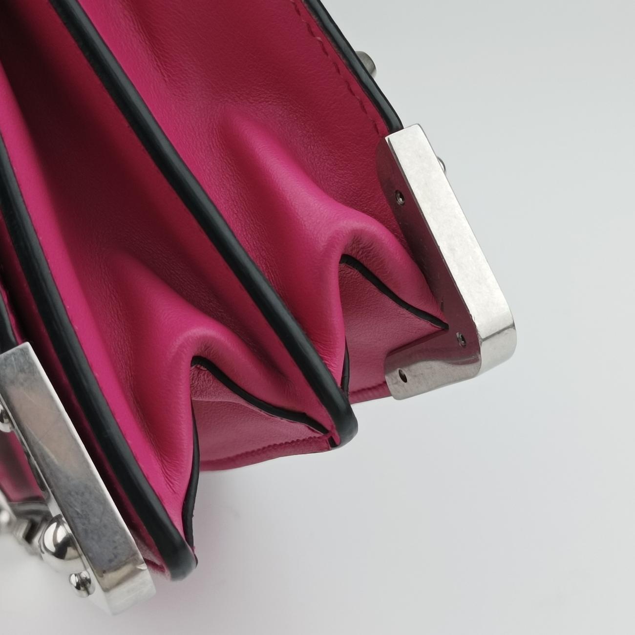 Cahier pink×Black Leather 1BH018 25カイエ ピンク×ブラック レザー 1BH018 25